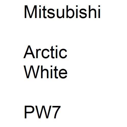 Mitsubishi, Arctic White, PW7.